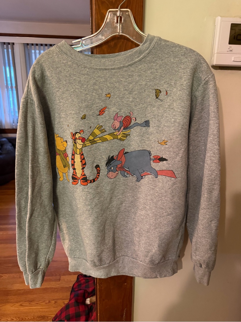 Disney Gray Winnie the Pooh Crewneck with Character Graphic